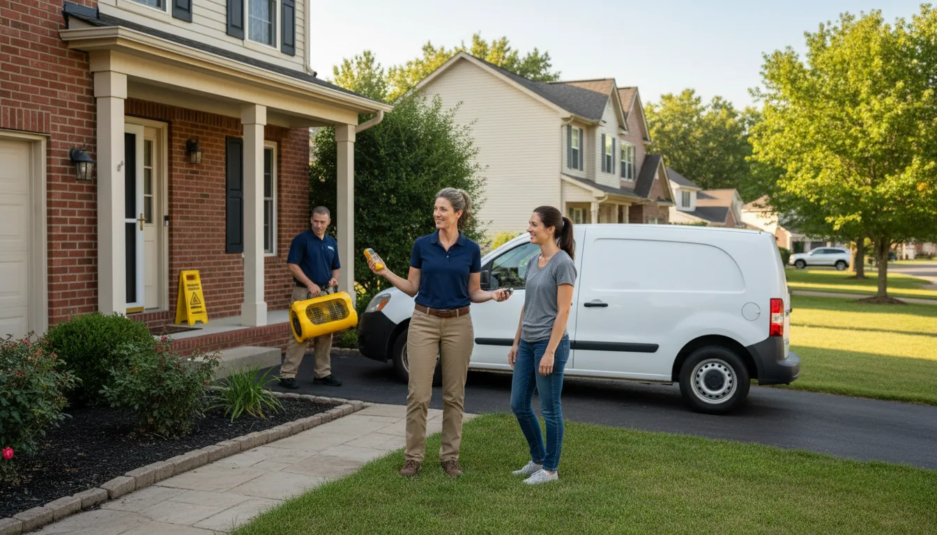 Residential water damage restoration in Malta, IL